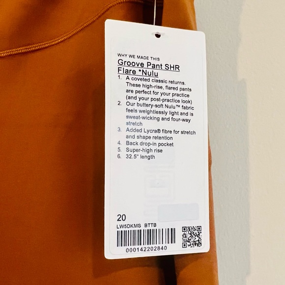 Lululemon Plus Size NWT Groove Super High Rise Flare Pant Nulu Butternut Color - Picture 10 of 10